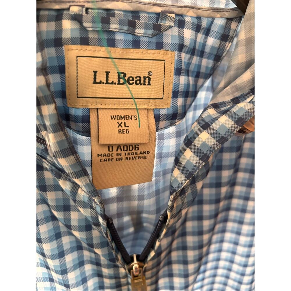 L.L. Bean Plaid Rain Jacket - Picture 6 of 6